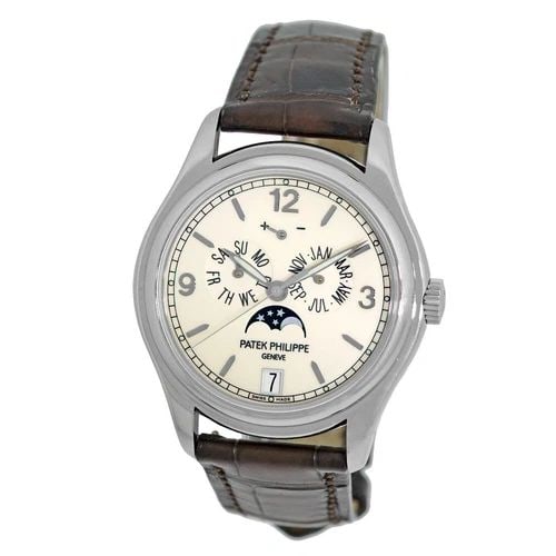 PATEK PHILIPPE 18K WHITE GOLD ANNUAL CALENDAR MOONPHASE 5146 G BOX WARRANT MINTY - 2