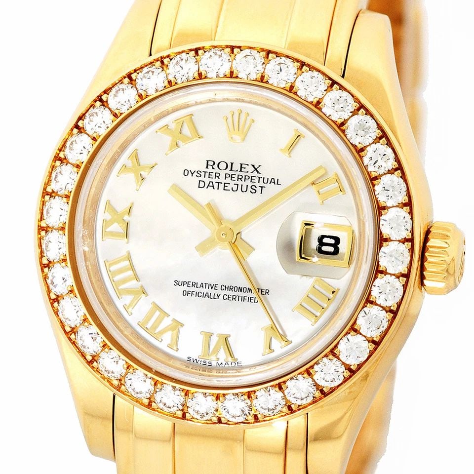 ROLEX 18K YELLOW GOLD PEARLMASTER MASTERPIECE FACTORY DIAMONDS 80298 M SERIAL (1 of 2)