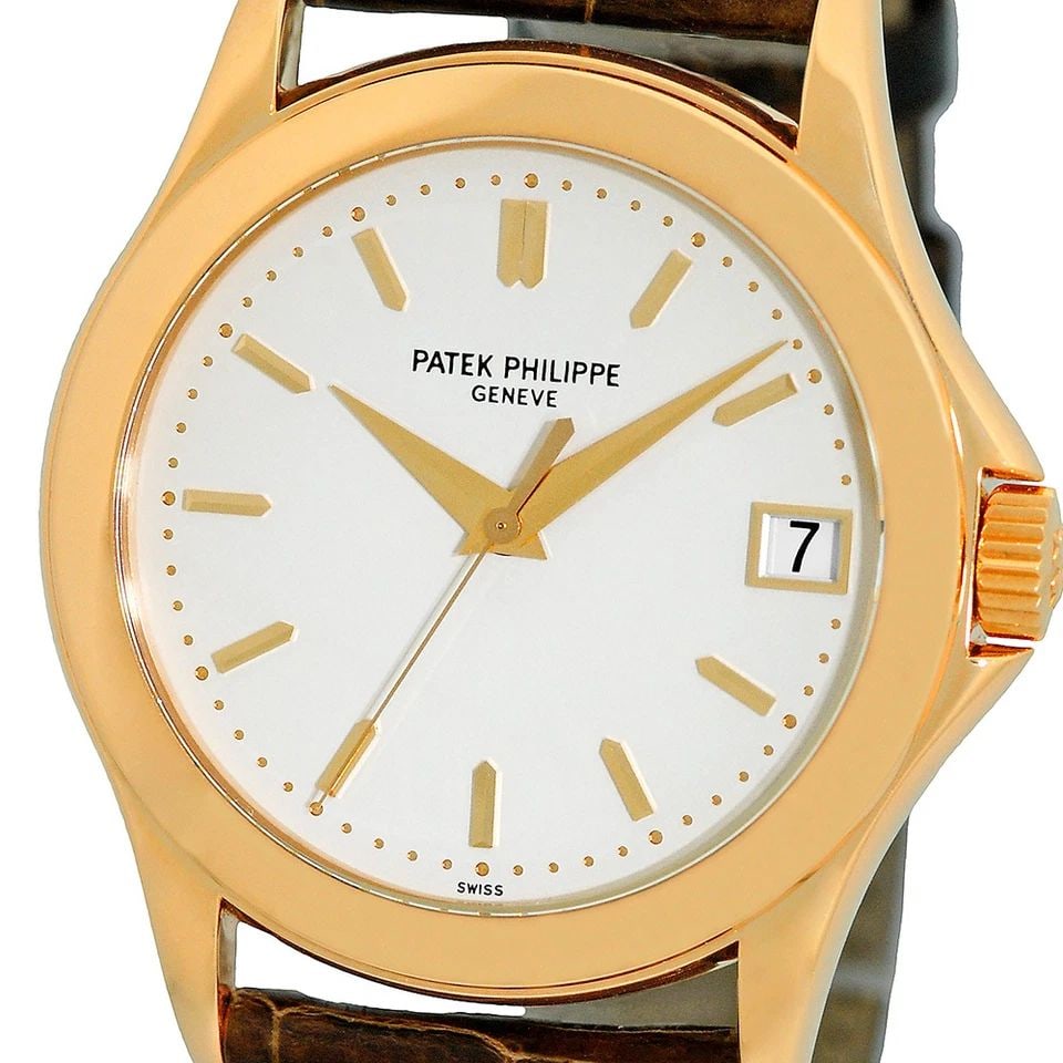 PATEK PHILIPPE 18K YELLOW GOLD CALATRAVA TAILLE 5107 J WARRANTY BOX 5107-J MINTY (1 of 2)