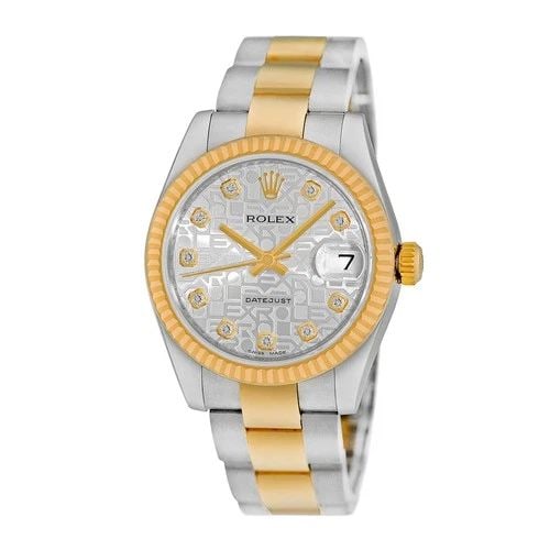 ROLEX STAINLESS STEEL & 18K YELLOW GOLD 31MM DATEJUST 178273 BOX WARRANTY: ROLEX STAINLESS STEEL & 18K YELLOW GOLD 31MM DATEJUST 178273 BOX WARRANTY BRAND: Rolex Model: Datejust Reference No: 178273 Case Measurements: Case Diameter: 31mm Case Thickness: 10.5mm Circa: G Seria