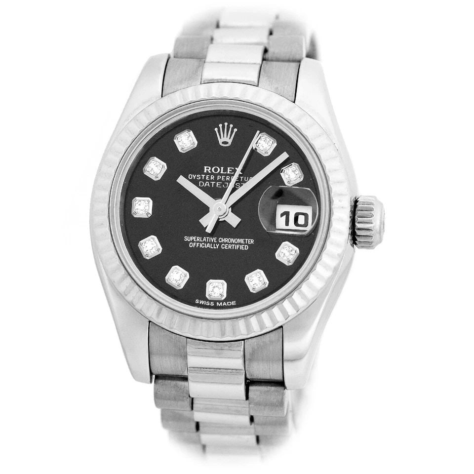 ROLEX 18K WHITE GOLD 26MM PRESIDENT 179179 WARRANTY BOX MINTY (1 of 2)
