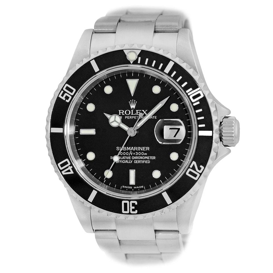ROLEX STAINLESS STEEL 40MM SUBMARINER DATE 16610 BOX WARRANTY MINTY: ROLEX STAINLESS STEEL 40MM SUBMARINER DATE 16610 BOX WARRANTY MINTY BRAND: Rolex Model: Submariner Reference No: 16610T Case Measurements: Case Diameter: 40mm Case Thickness: 12.5mm Water Resistance: 
