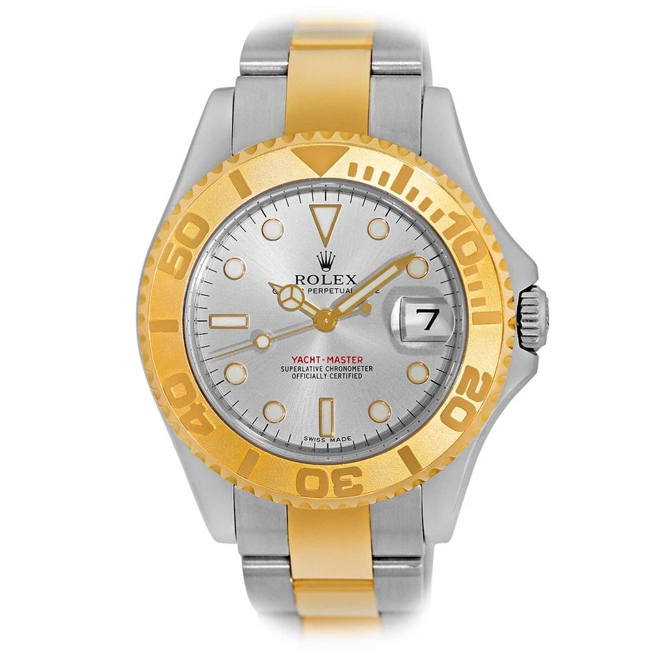 ROLEX STAINLESS STEEL & 18K YELLOW GOLD 35MM YACHT-MASTER 168623 WARRANTY BOX (1 of 2)