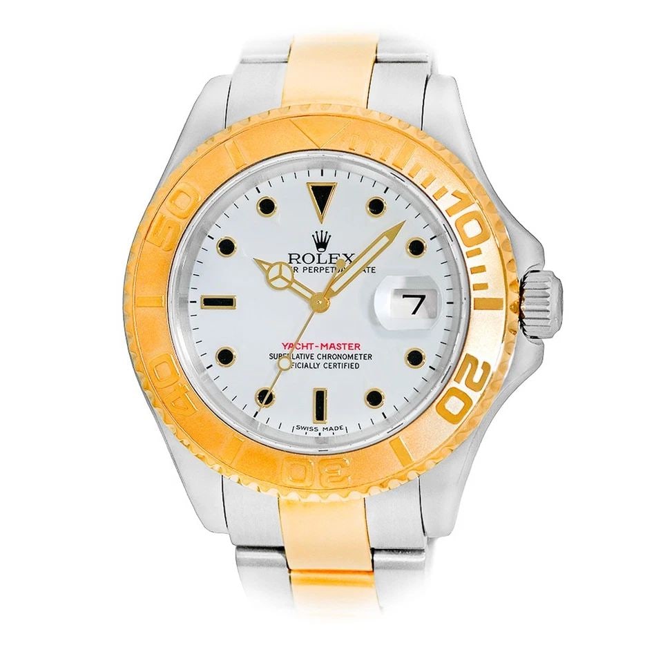 ROLEX STAINLESS STEEL & 18K YELLOW GOLD 35MM YACHT-MASTER 168623 WARRANTY BOX (1 of 2)
