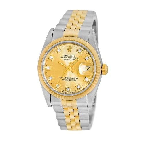 ROLEX STAINLESS STEEL & 18K YELLOW GOLD 31MM DATEJUST 68273 BOX WARRANTY (1 of 1)