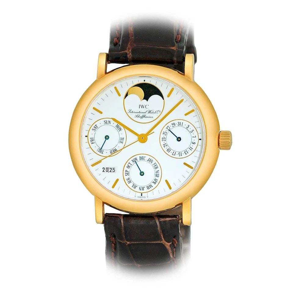 IWC 18K YELLOW GOLD 35MM PORTOFINO PERPETUAL CALENDAR IW3541-003 BOX WARRANTY (1 of 2)