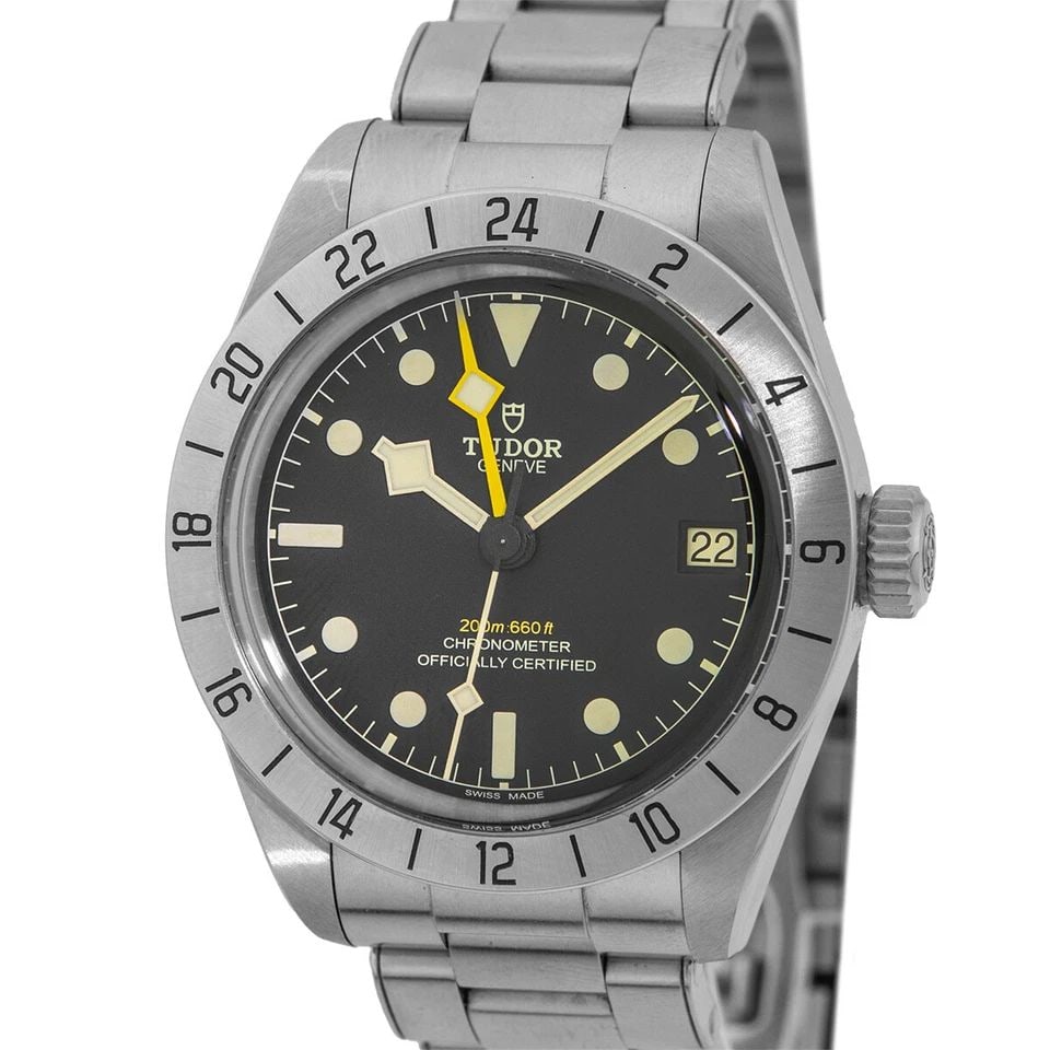 TUDOR STAINLESS STEEL 39MM HERITAGE BLACK BAY PRO GMT 79470 BOX WARRANTY 2022 (1 of 2)