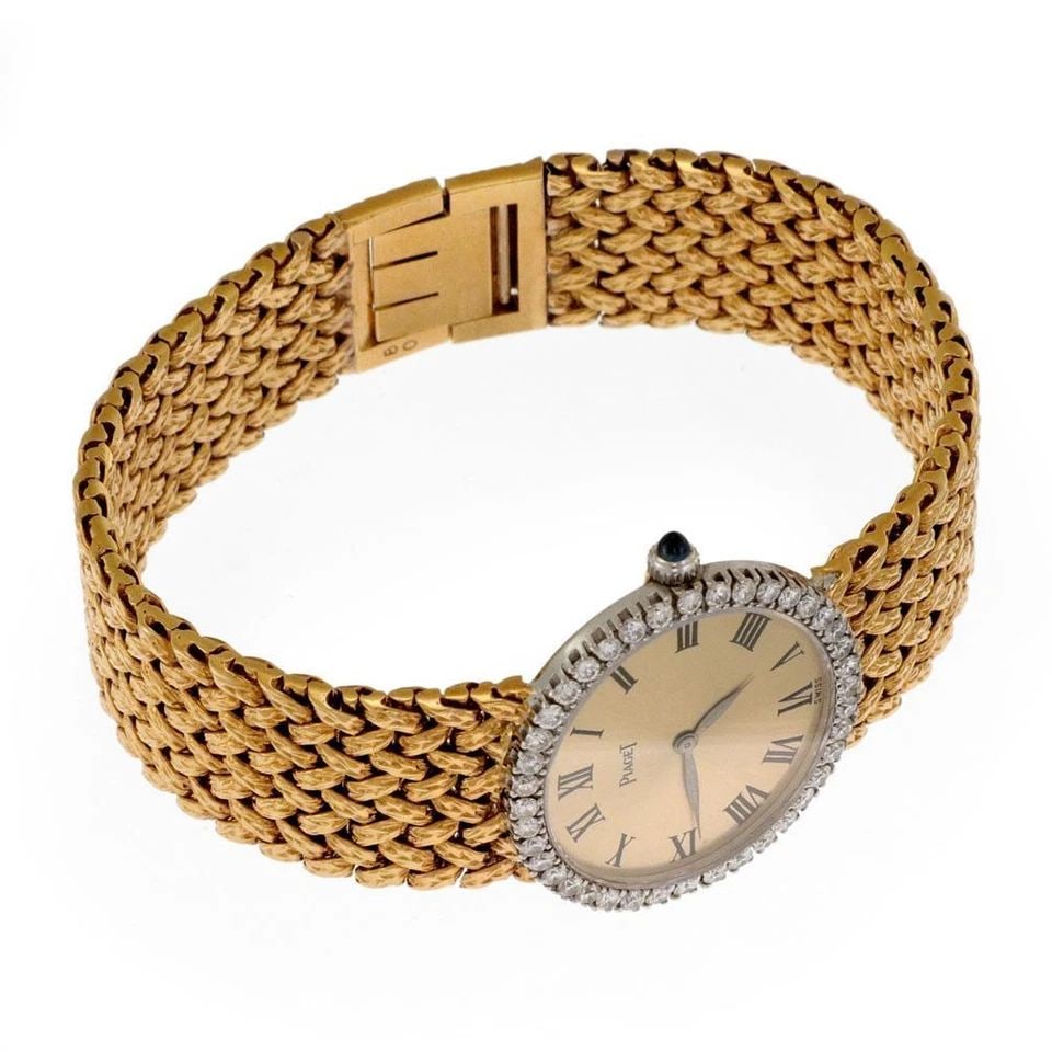 PIAGET 1CT DIAMOND 18K GOLD OVAL CUSHION SHAPE LADIES WATCH (1 of 2)