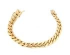 MEN'S HARMONY 14K YELLOW GOLD 12MM CURB LINK CHAIN BRACELET 92.5 GR LIQUIDATION (1 of 1)