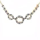 VINTAGE DIAMOND SAPPHIRE NECKLACE 18K 14K GOLD MARINER LINK CHAIN (1 of 1)