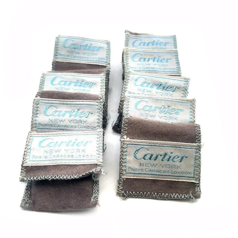 CARTIER VINTGE SET OF 9 LARGE BUTTONS STERLING SILVER W/POUCH (1 of 1)