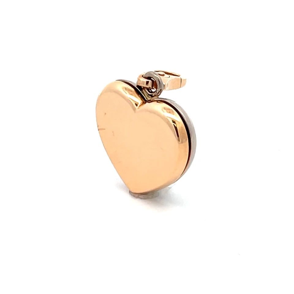 CARTIER PENDANT 18K WHITE & ROSE GOLD DOUBLE SLIDE HEARTS TAG (1 of 2)