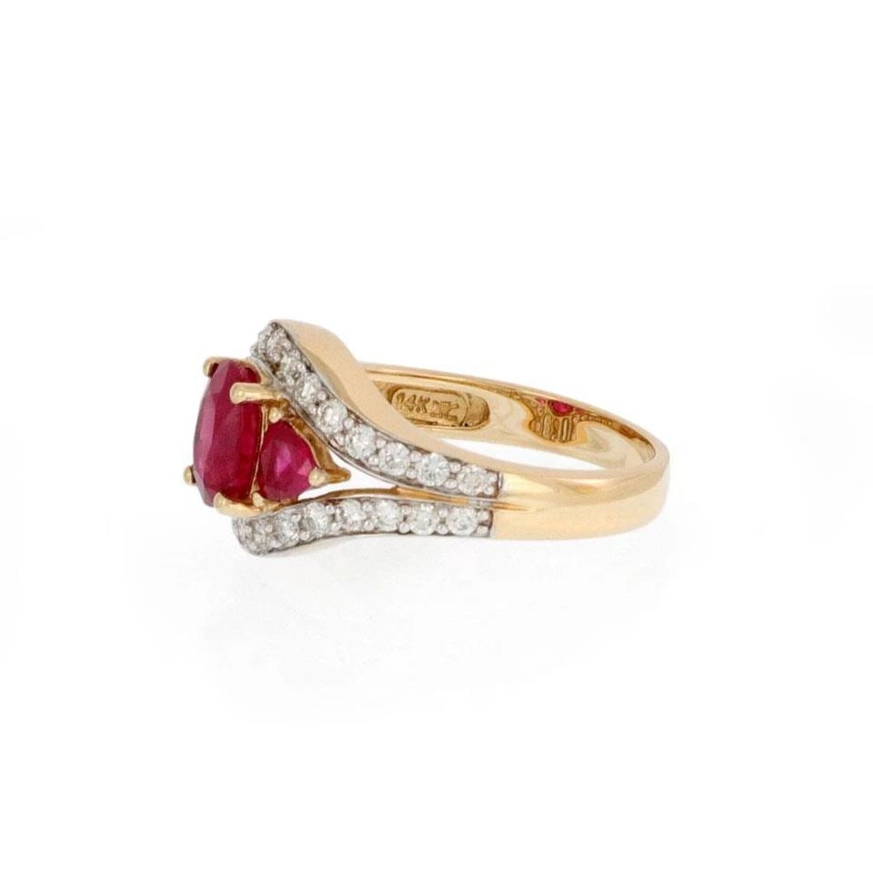 LEVIAN 2.00CT RUBY DIAMOND 14K GOLD COCKTAIL RING SIZE 7 LIQUIDATION (1 of 1)