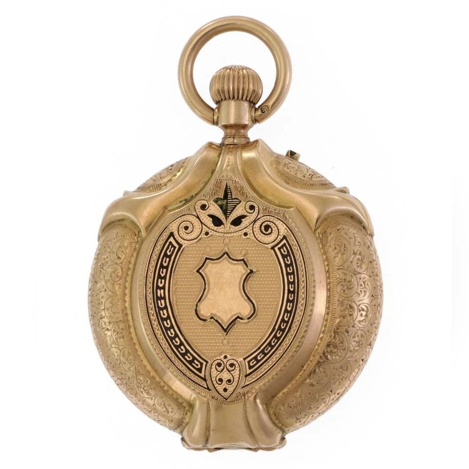 VINTAGE REMONTIOR 14K YELLOW GOLD FULL HUNTER POCKET WATCH LIQUIDATION (1 of 2)
