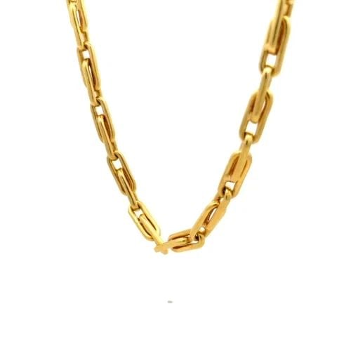 CARL BUCHERER GOLD NECKLACE 18K YELLOW LONG OVAL CHAIN LINKS 117.5GR 33" LONG (1 of 1)