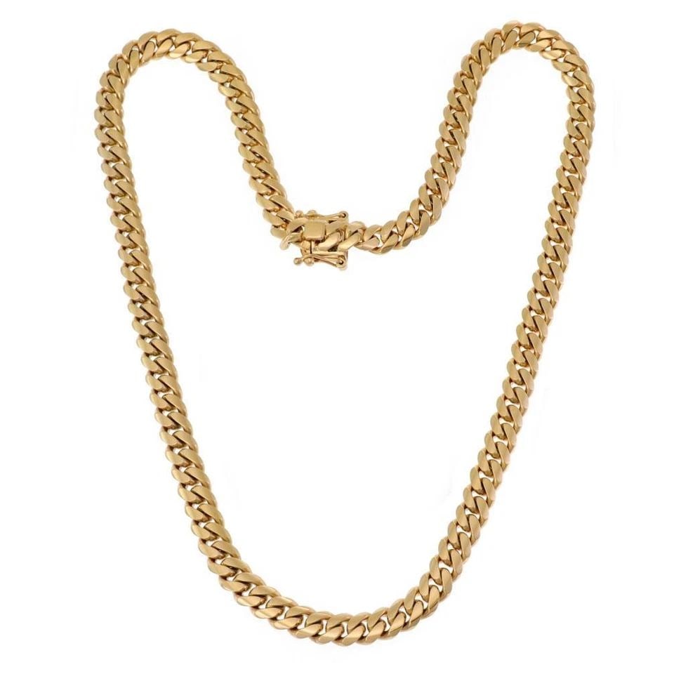 MEN'S 14K & 13K YELLOW GOLD 9.5MM WIDE CURB LINK CHAIN 24.5" L - 174.2 GR! (1 of 1)