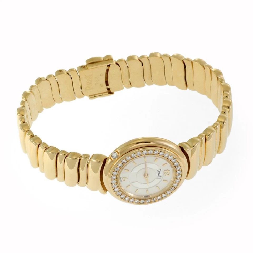 PIAGET WATCH POSSESSION DIAMOND BEZEL 18K YELLOW GOLD LADIES QUARTZ 20127 (1 of 1)