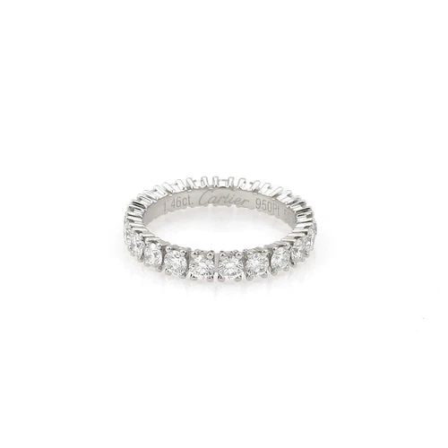 CARTIER DESTINEE ETERNITY RING 1.46CT DIAMOND PLATINUM SIZE 50 W/PAPER (1 of 1)