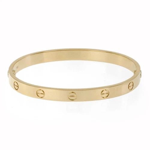 CARTIER 18K YELLOW GOLD BANGLE BRACELET SIZE 18 W/SCREWDRIVER & PAPER (1 of 1)