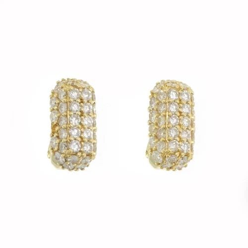 JOSE HESS 5.5CT DIAMOND 18K YELLOW GOLD LONG HUGGIE EARRINGS (1 of 1)