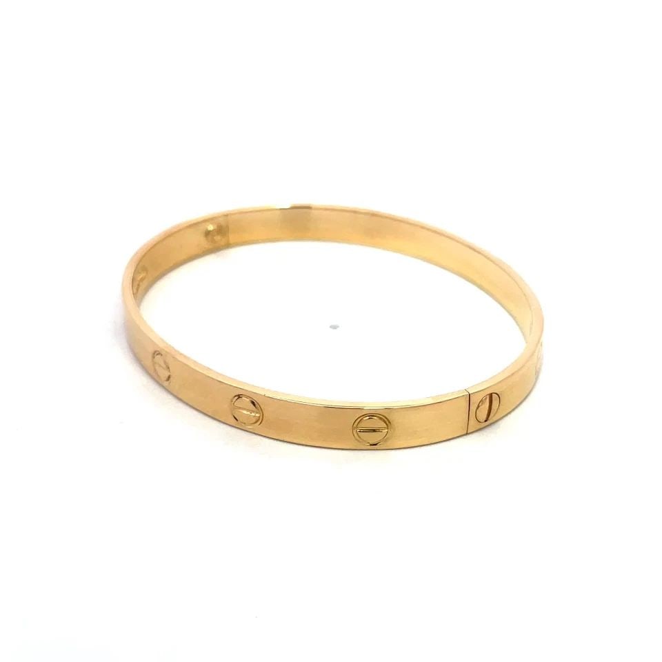 CARTIER LOVE ALDO CIPULLO GOLD BANGLE 18K YELLOW SIZE 1970'S SIZE 18 BOX (1 of 1)