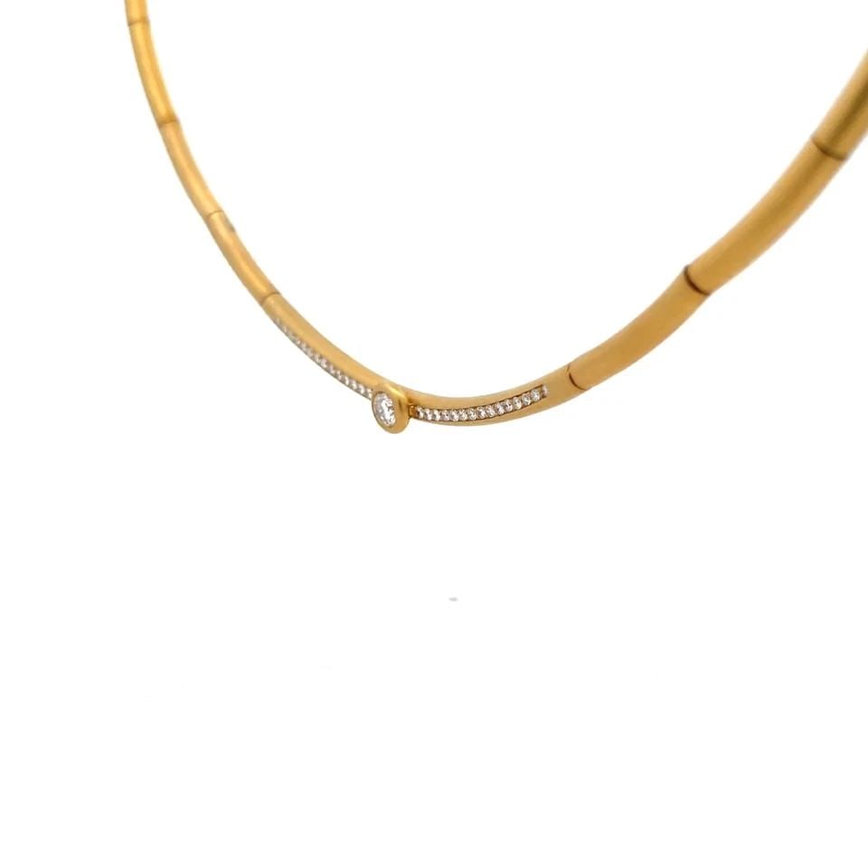 H.STERN DIAMONDS 18K YELLOW GOLD TUBE LINK COLLAR NECKLACE (1 of 2)