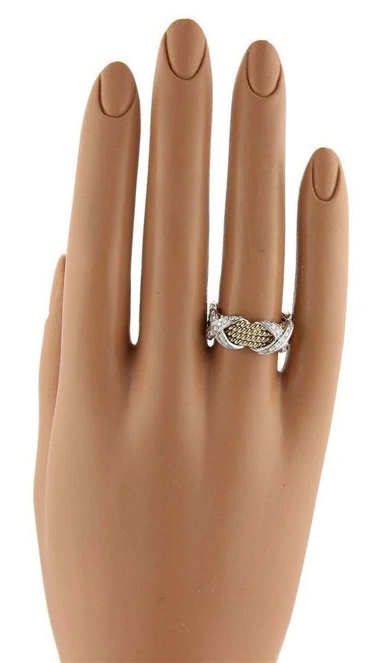 TIFFANY & CO RING SCHLUMBERGER DIAMOND PLATINUM 18K 4 X DESIGN SIZE 4.75 (1 of 1)