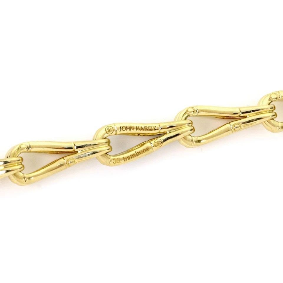 JOHN HARDY MODERN DIAMOND 18K GOLD FISH BONE FLEX LINK BRACELET (1 of 1)