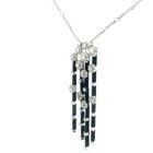 GEOVANNI FERRARIS DIAMOND GOLD NECKLACE 18K WHITE ONYX 4CT DANGLE PENDANT (1 of 1)