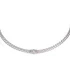 ROBERTO COIN DIAMOND 18K WHITE GOLD PARQUET SILK WEAVE CHOKER NECKLACE (1 of 1)