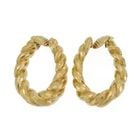 17K YELLOW GOLD HAMMERED SHRIMP DESIGN HOOP CLIP-ON EARRINGS: 17K YELLOW GOLD HAMMERED SHRIMP DESIGN HOOP CLIP-ON EARRINGS 17k Yellow Gold Hammered Shrimp Design Hoop Clip-On Earrings Description This is a beautiful pair of earrings. They are exquisitely crafted