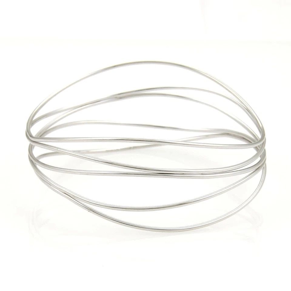 TIFFANY & CO. PERETTI GOLD BRACELET WIRE WAVE 5 ROWS 18K WHITE (1 of 2)