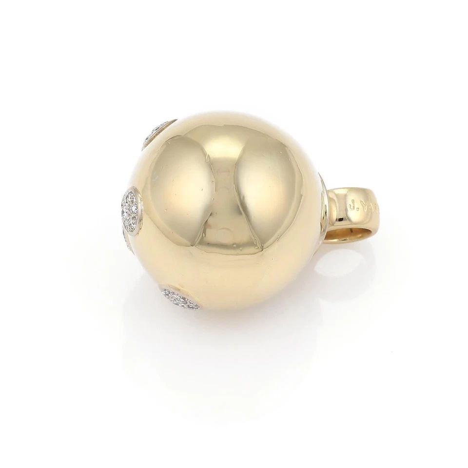 J.YANISDIAMOND BALL PENDANT 18K YELLOW GOLDLARGE DISCO BALL (1 of 1)
