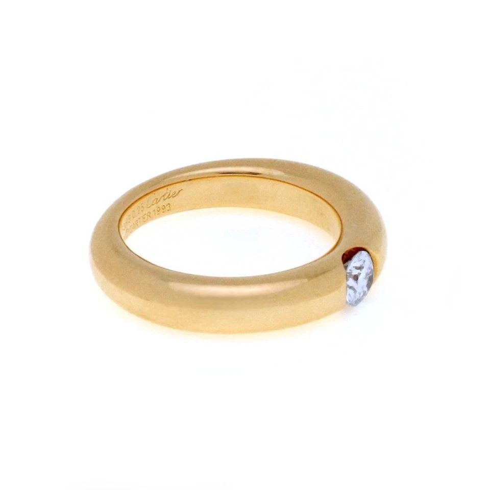 CARTIER DIAMOND 18K YELLOW GOLD 4MM WIDE DOME WEDDING BAND RING SIZE47-US 4 (1 of 2)
