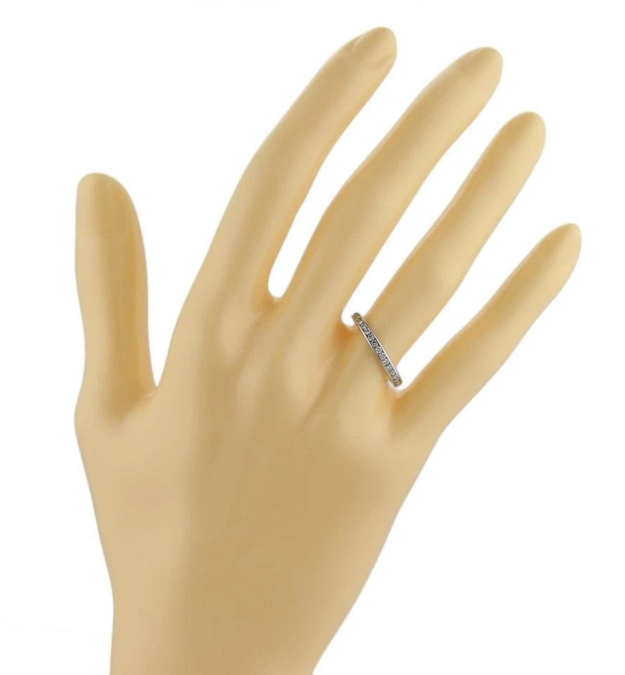 TIFFANY & CO. DIAMOND WEDDING BAND HALF CIRCLE PLATINUM (1 of 1)