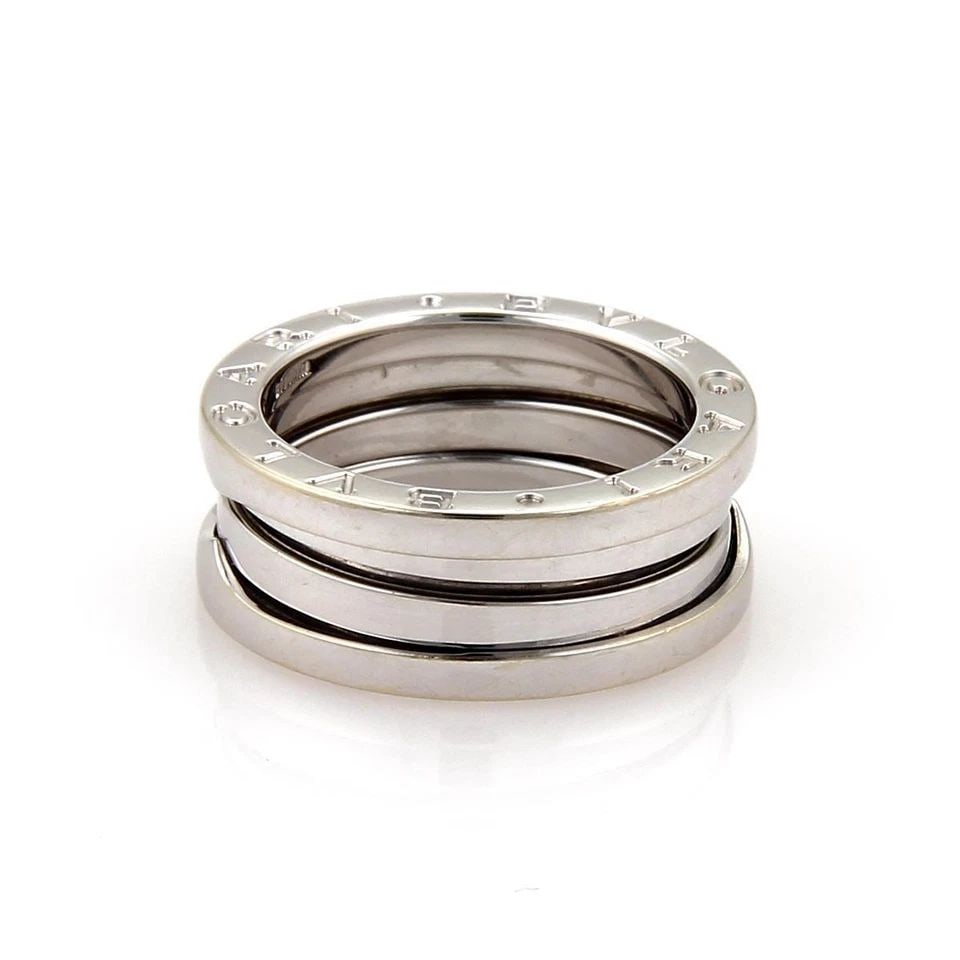 BVLGARI BULGARI B ZERO-1 18K WHITE GOLD 7MM BAND RING SIZE 51-US 5.5 (1 of 2)