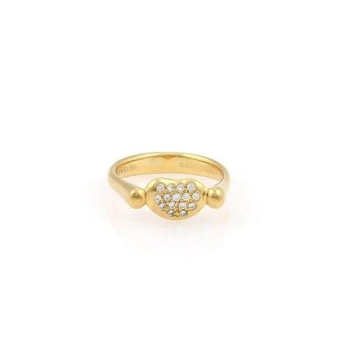 TIFFANY & CO. PERETTI GOLD BEAN RING DIAMOND 18K YELLOW (1 of 1)