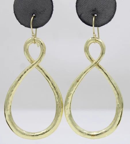 IPPOLITA 18K YELLOW GOLD HAMMERED TEARDROP DANGLE EARRINGS 8.3 GRAMS (1 of 1)
