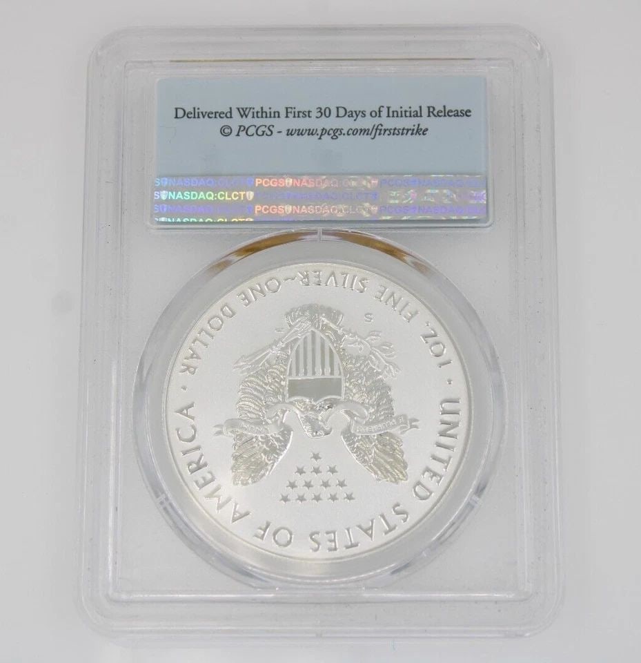 2019-S US SILVER EAGLE ENHANCED REV PROOF FIRST STRIKE PCGS PR69 COA 17385: 2019-S US SILVER EAGLE ENHANCED REV PROOF FIRST STRIKE PCGS PR69 COA 17385 2019-S US SILVER EAGLE ENHANCED REV PROOF FIRST STRIKE PCGS PR69 COA 17385 Description 2019-S US Silver Eagle Enhanced Rev Pr