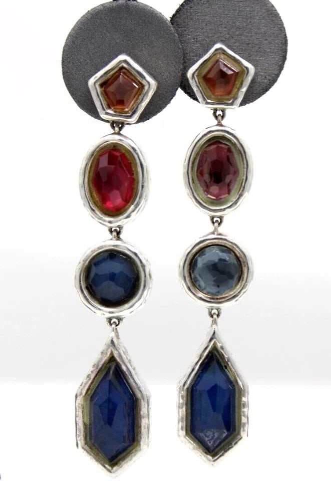 IPPOLITA STERLING SILVER 4 DOUBLET STONE DANGLE DROP EARRINGS (1 of 2)