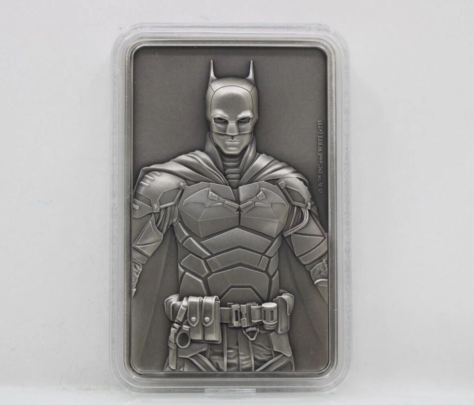 2023 BARBADOS ANTIQUE BATMAN BAR 3 OZ. SILVER ULTRA HIGH RELIEF COIN (1 of 2)