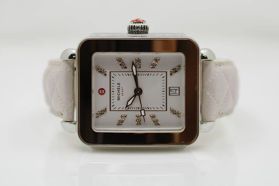 MICHELE DECO SPORT PINK SUNRAY DIAL WOMEN’S WATCH MWW06K000046 (1 of 2)