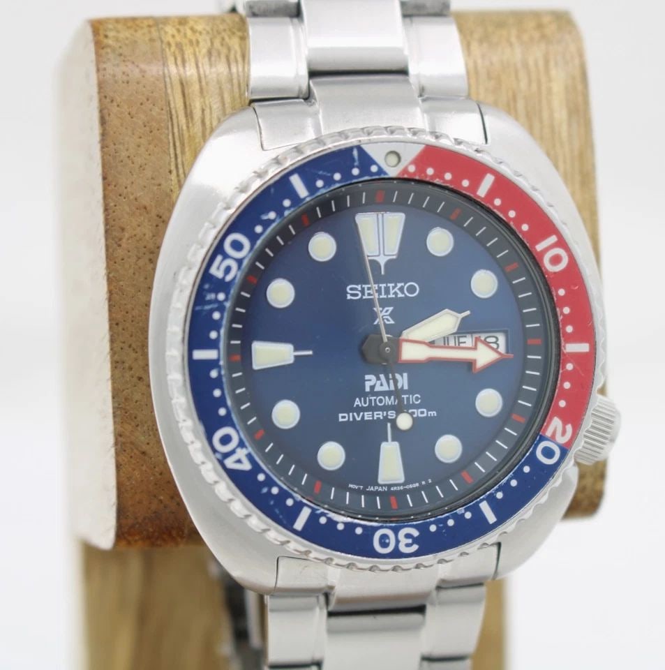 SEIKO PEPSI PADI TURTLE 42MM BLUE DAY/DATE DIAL AUTOMATIC PROPEX DIVER WATCH (1 of 1)
