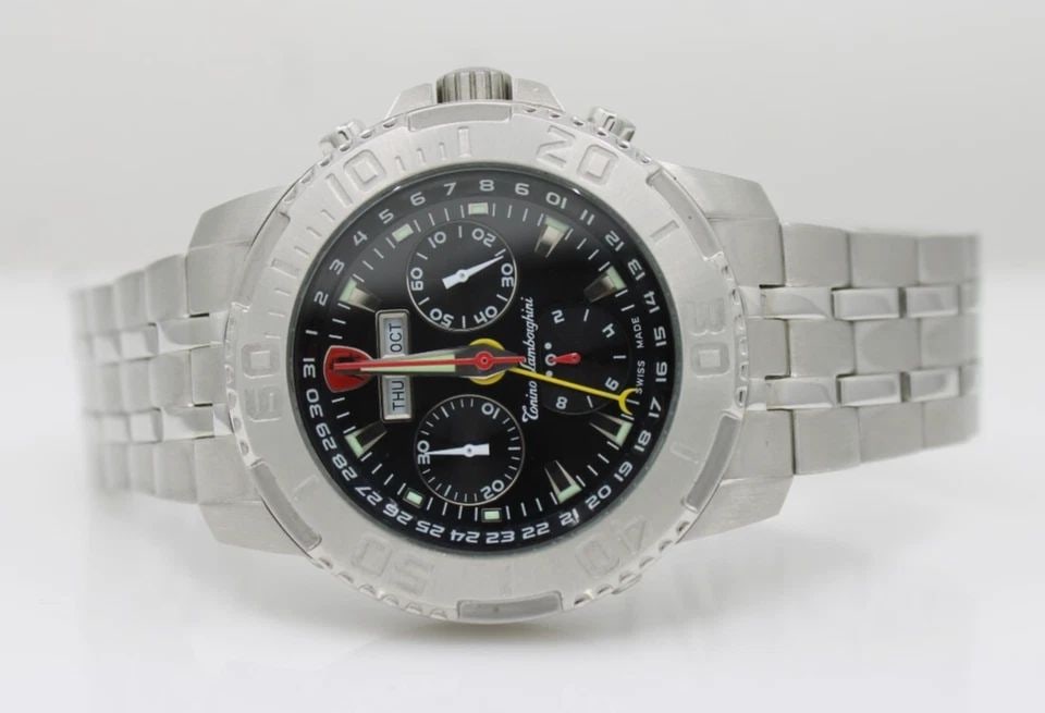 TONINO LAMBORGHINI SPIDER BLACK 40MM DAY MONTH CHRONOGRAPH DIAL 5015.61 WATCH (1 of 2)