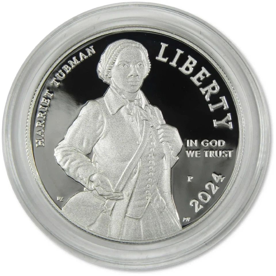 2024 P HARRIET TUBMAN COMMEMORATIVE SILVER DOLLAR PROOF IN OGP W/ COA (1 of 2)