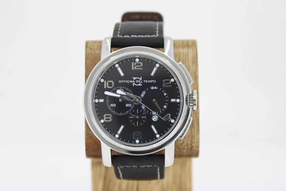 OFFICINA DEL TEMPO WATCH OT1032 QUARTZ STAINLESS STEEL MEN'S CHRONOGRAPH (1 of 1)