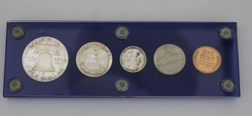 1954 UNITED STATES MINT PROOF SET BLUE HARD PLASTIC HOLDER (1 of 1)