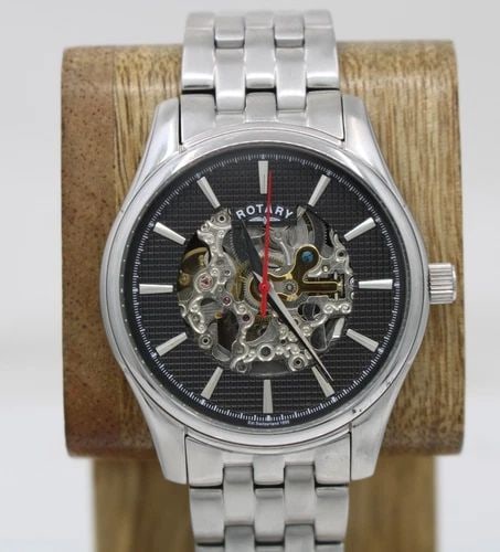 ROTARY STAINLESS STEEL 40MM SKELETON DIAL AUTOMATIC WATCH GB03876 (1 of 1)