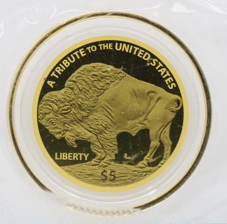 2023 COOK ISLANDS $5 INDIAN HEAD BUFFALO .9999 GOLD COIN W/ COA & POUCH (1 of 2)
