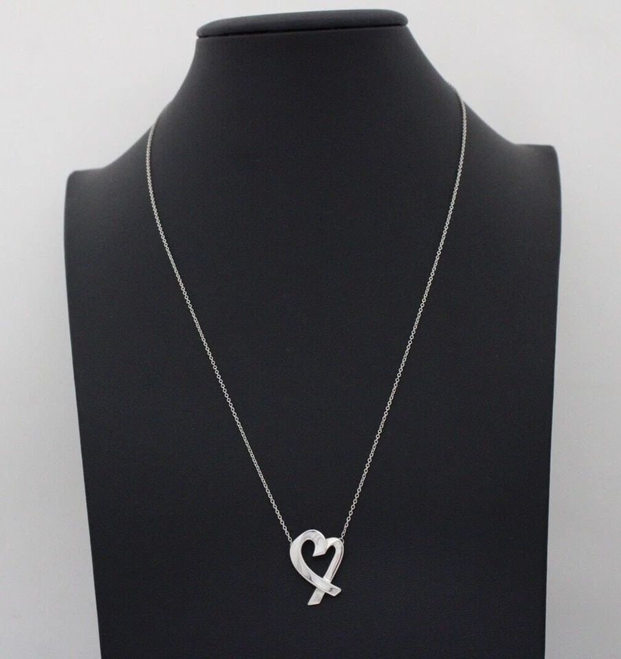 TIFFANY & CO. PALOMA PICASSO STERLING SILVER LOVING HEART PENDANT 18" NECKLACE: TIFFANY & CO. PALOMA PICASSO STERLING SILVER LOVING HEART PENDANT 18" NECKLACE TIFFANY & CO. PALOMA PICASSO STERLING SILVER LOVING HEART PENDANT 18" NECKLACE Description Tiffany & Co. Paloma Picasso S